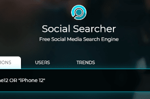 Outils gratuits social searcher